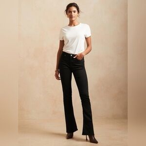 Banana Republic high rise flare black jeans